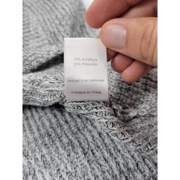 ASTR The Label Wrap Front Sweater Gray Low V-Neck Long Sleeve Womens Medium - Picture 5 of 7